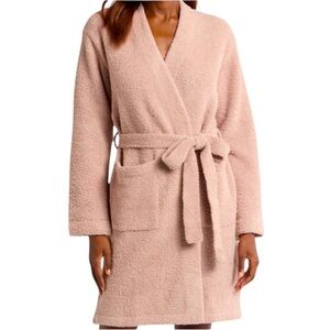 Barefoot Dreams CozyChic Robe in Soft Blush Pink. Cloud-like Softness. Size S/M